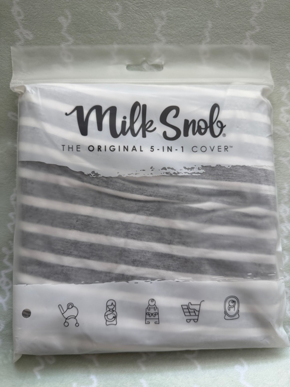 Milk Snob 5-in-1 Nursing Cover - Gray Stripe